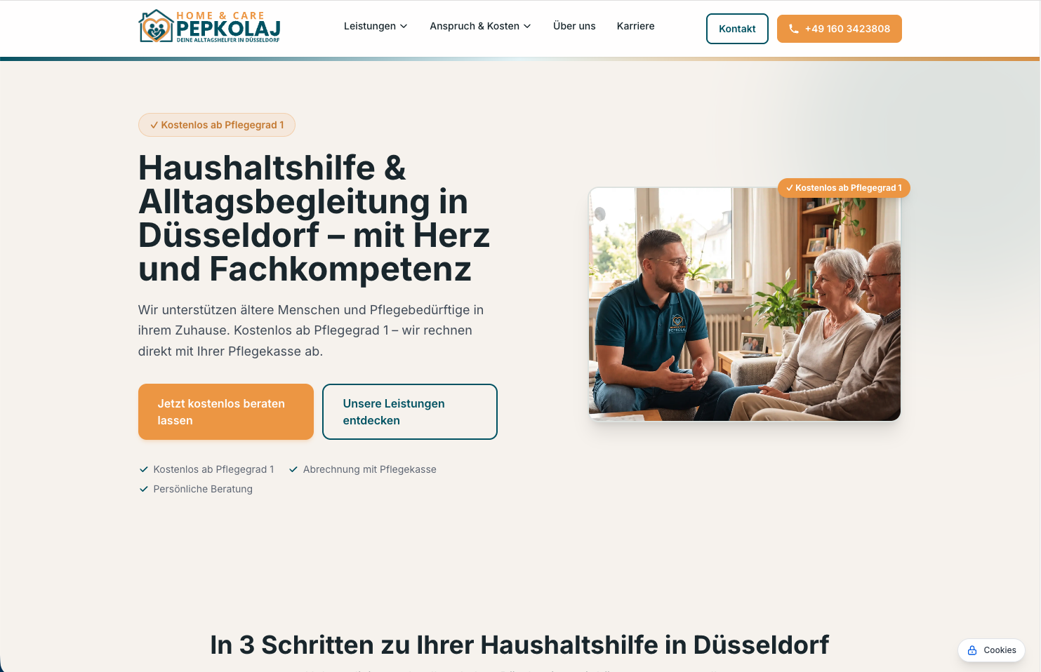 Screenshot: Pepkolaj Homecare