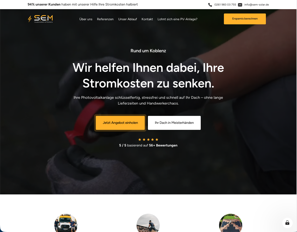 Screenshot: Solar Energie Mittelrhein GmbH